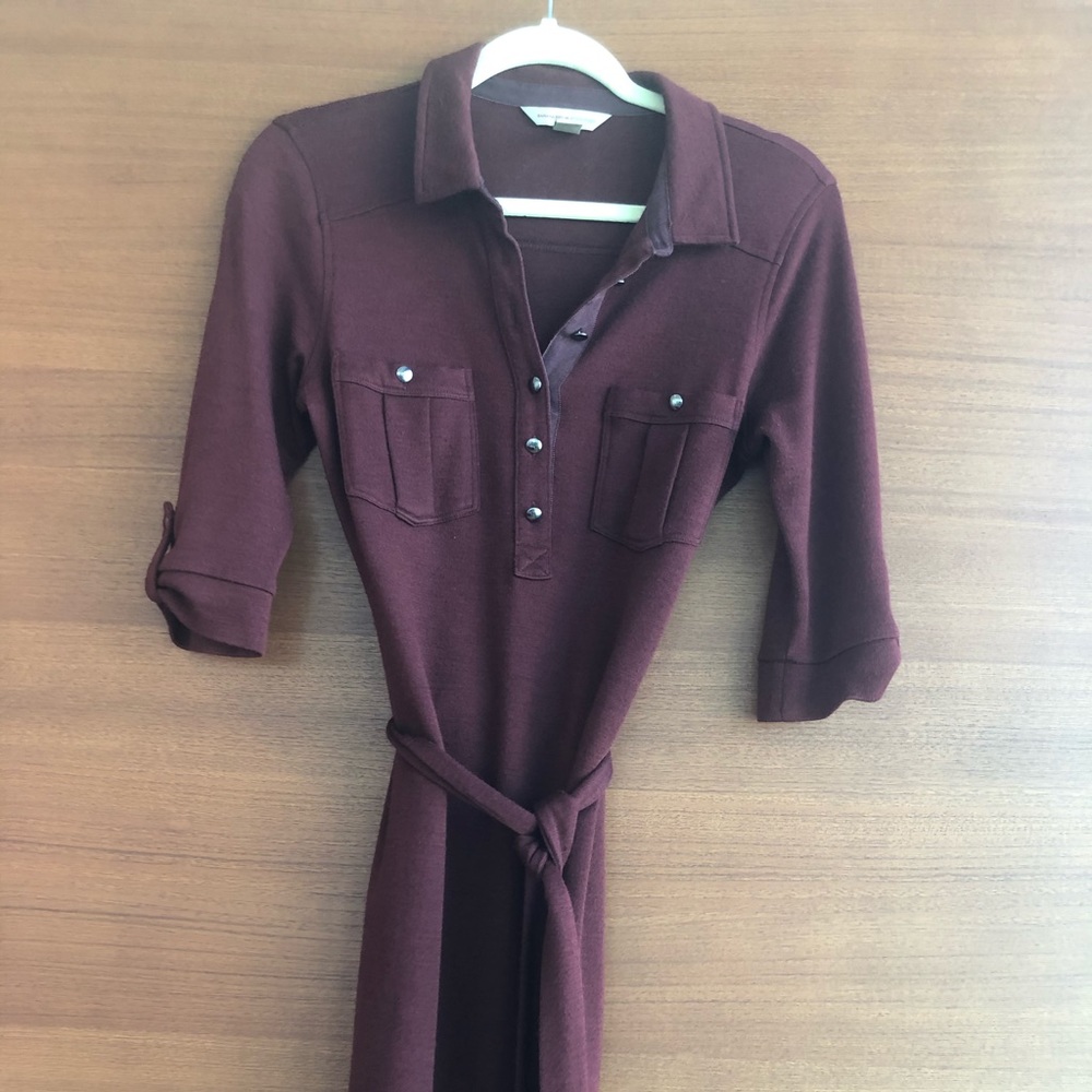 Banana Republic Heritage Military Maroon Dress